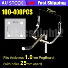 100-400PCS 50mm Metal Pegboard Hook PEG Borad Hooks Wall Display Storage Hanger