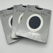 Christian Dior Pantyhose Control Top Size 2 NAVY 4533 Diorissimo Lot of 3