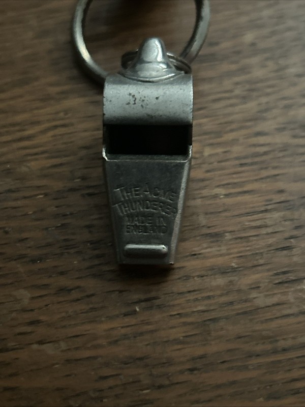 Vintage The Acme Thunderer Made In England Whistle On Braided/beaded Strand￼