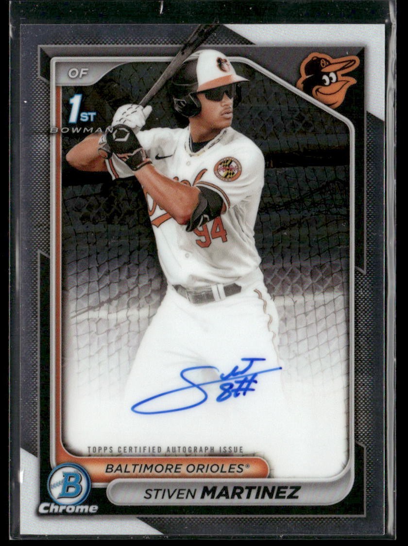 2024 Bowman Chrome Prospect Auto Stiven Martinez Orioles 1st Autograph