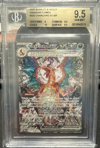 2023 Pokemon Charizard EX Obsidian Flames SIR 223/197 SV03  BGS 9.5