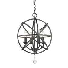 Z-Lite Tull 4 Light Chandelier, Matte Black - 458-16MB
