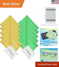 Luxury Microfiber Cleaning Cloths   12 Pack for Delicate Electronics  Lenses