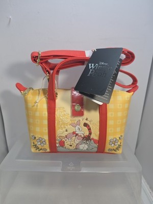 Loungefly Disney Winnie The Pooh Floral Gingham Crossbody Bag NWT