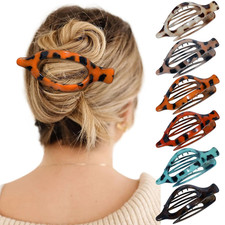 French Flat Hair Clips for Women - 6Pcs Flat Hair Claws for Thin, Thick Hair Str
