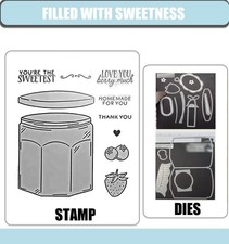 FILLED WITH SWEETNESS Stamp and Metal Cutting Dies DIY Handmade Cards Scrapbook