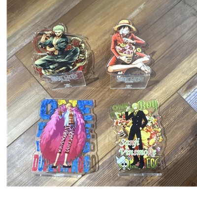 Onepiece Acrylic Stand Set Roronoa Zoro Luffy Doflamingo Sanji One Piece Anime