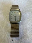 Vintage Timex Q Quartz M Cell Square Wristwatch Silver Tone – Not Working/Parts