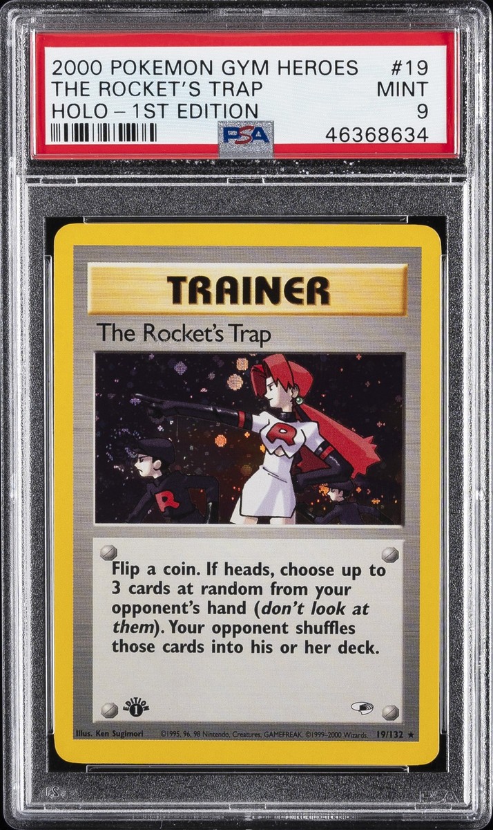 2000 POKEMON GYM HEROES HOLO-1ST ED #19 THE ROCKET'S TRAP PSA 9 | eBay