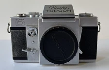 VINTAGE Beseler Topcon Super D 35mm SLR Film Camera Military Navy FOR PARTS