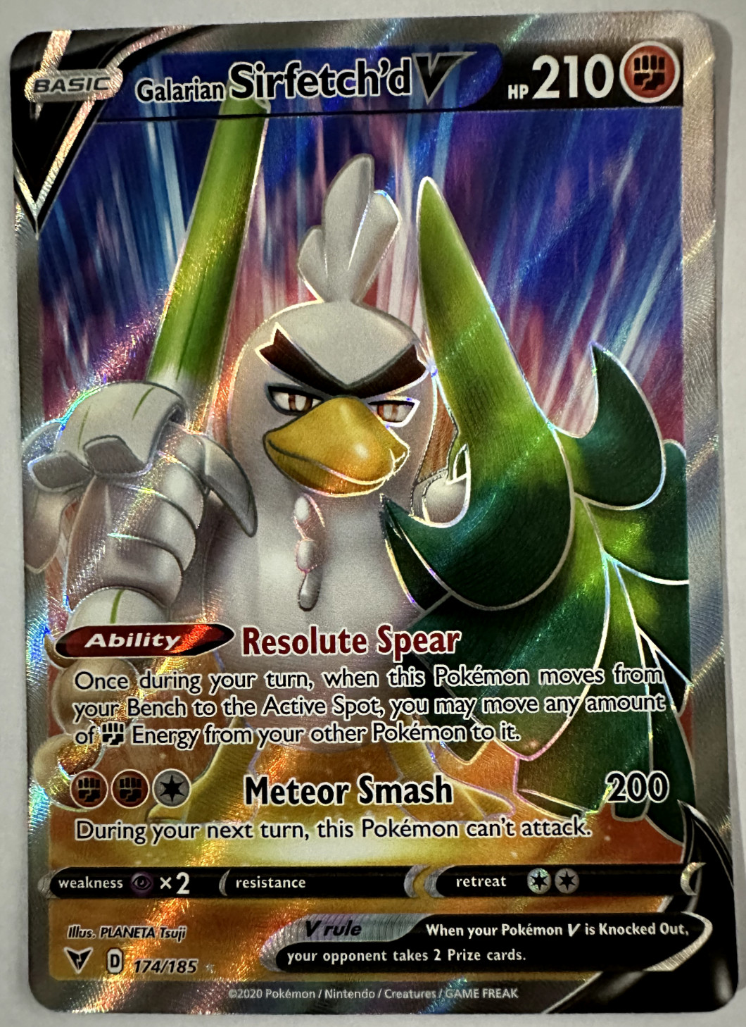 Galarian Sirfetch'd V 174/185 Vivid Voltage Holo NEAR MINT!!