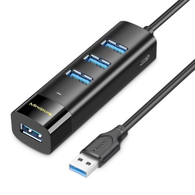 Estación de acoplamiento Mindpure US022 de 1 m con concentrador USB a 4 puertos