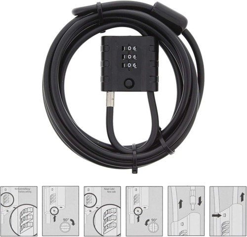 Mobility Scooter Extra Long Steel Cable and Lock 3 metres - Picture 3 of 8