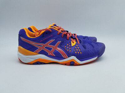 Asics Gel Resolution 6 Women's Tennis Shoes Size 10 Purple Orange