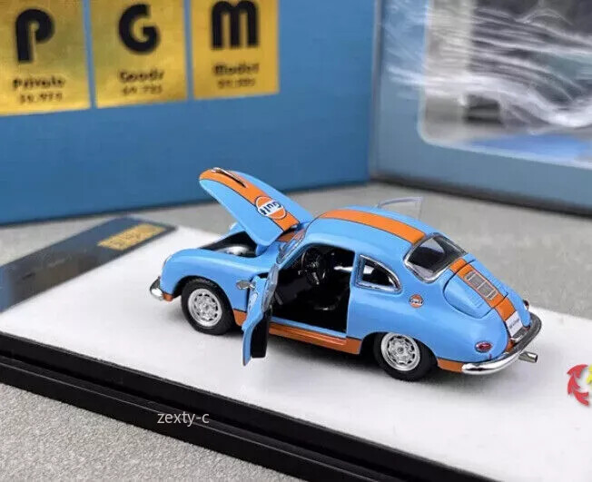 PGM 1/64 Alloy diecast car model Porsche 356 Gulf painting