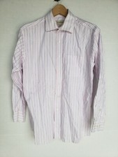 TOMMY BAHAMA MEN'S LONG SLEEVE BUTTON UP SHIRT PINK BLUE STRIPE 15 1/2 32-33