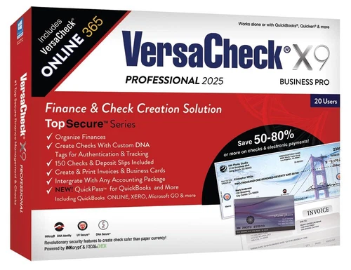 	VersaCheck X9 Professional 2025 – 20 Users + VersaCheck ONLINE Pro 1yr Sub	