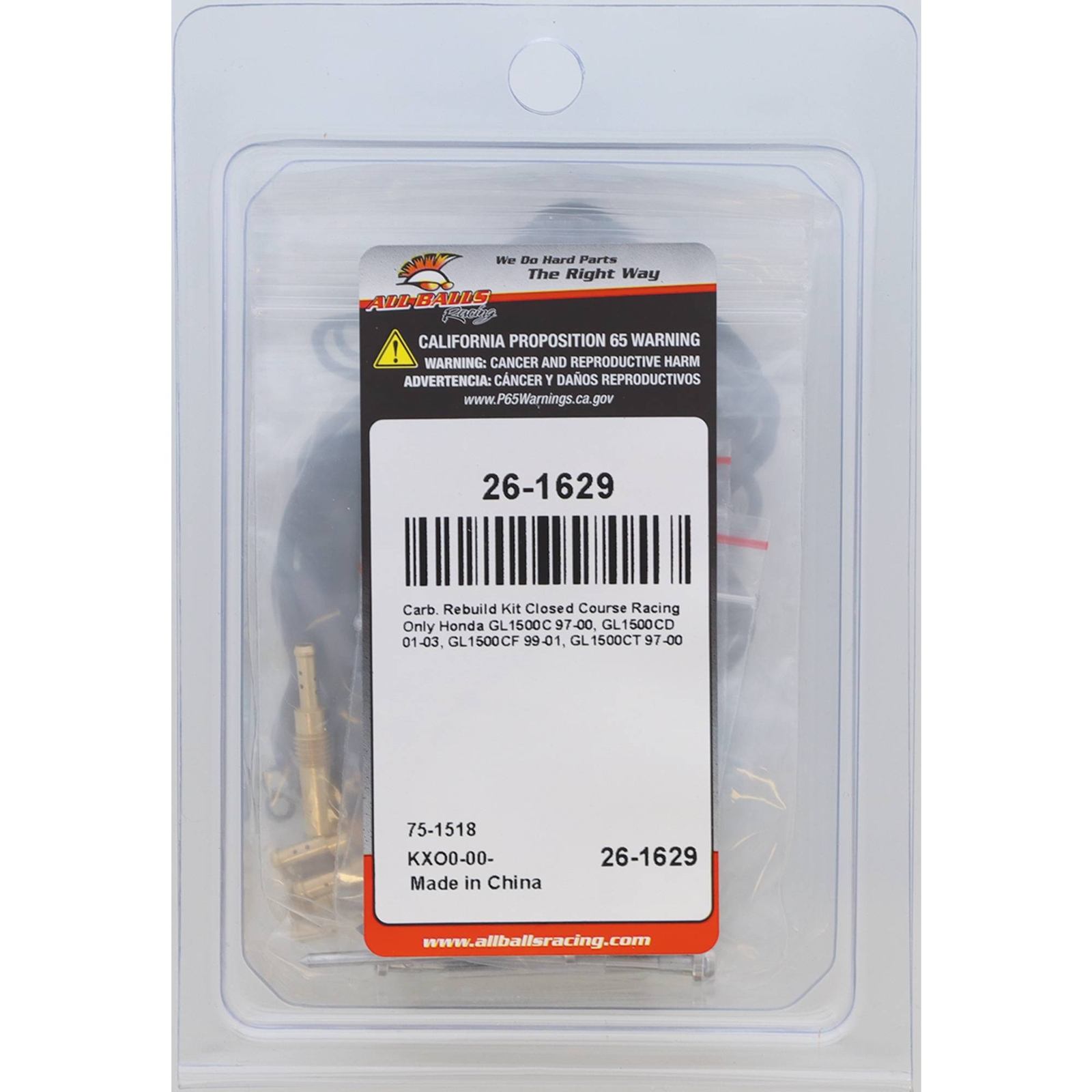 New All Balls Carburetor Rebuild Kit for Honda GL 1500 CT Valkyrie Tourer 98-00