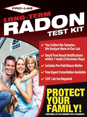 Long-Term Radon Test Kit for Home - EPA Approved with Advanced Alpha Track Detec