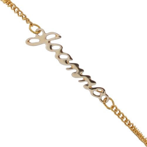 Vintage Gold Script Personalized Name Charm Necklace 16" - Choice Ladies Names - Picture 127 of 179