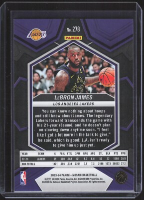 LeBron James #278 [City Edition] 2023-24 Panini Mosaic Basketball