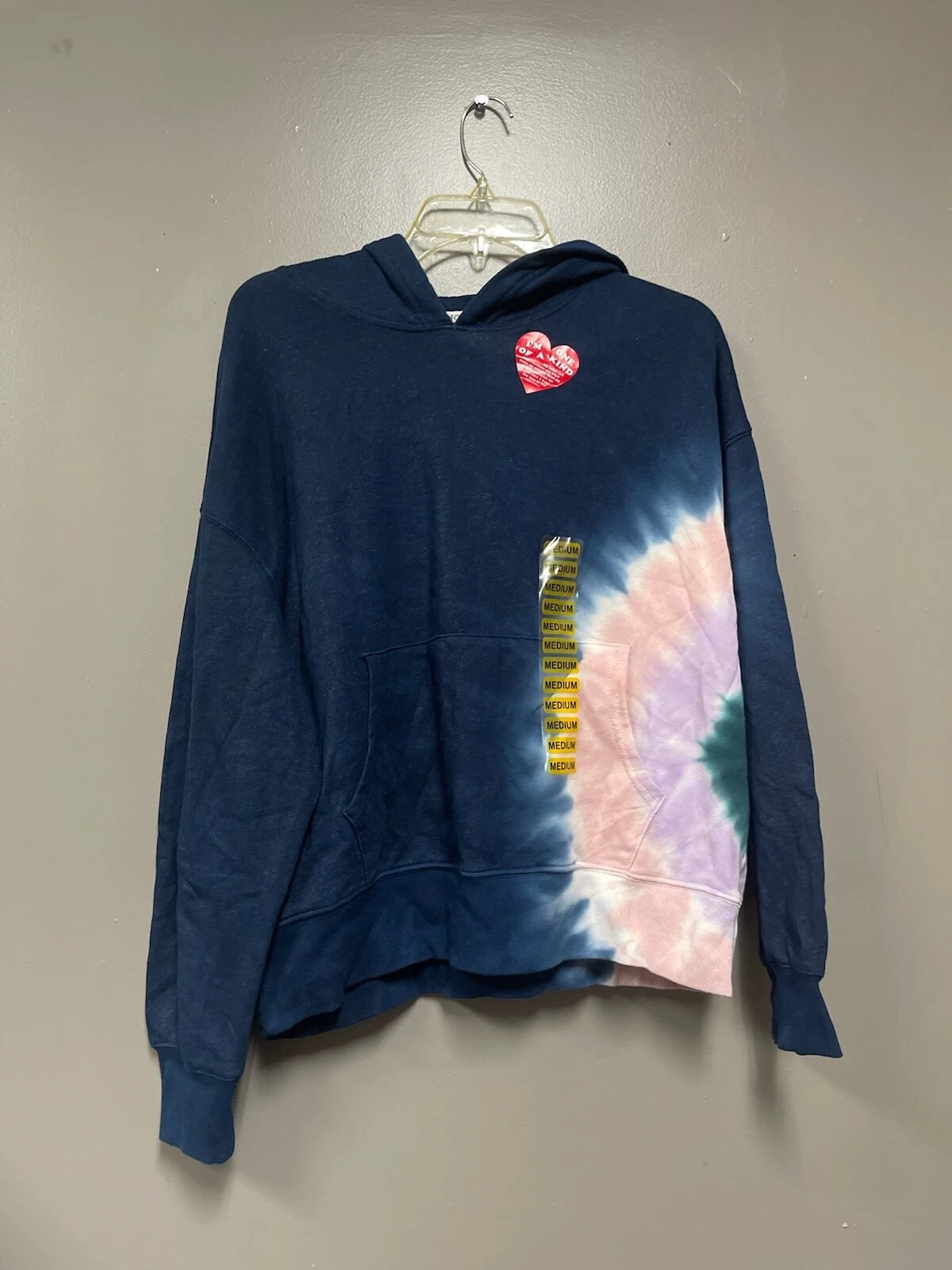 Wildfox Women's French Terry Relaxed Fit Tie-Dye Hoodie Size Medium