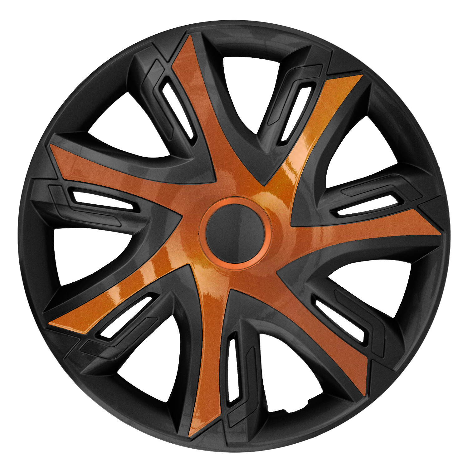 Enjoliveurs voiture universel 16 pouces N-Power en ABS noir et argent