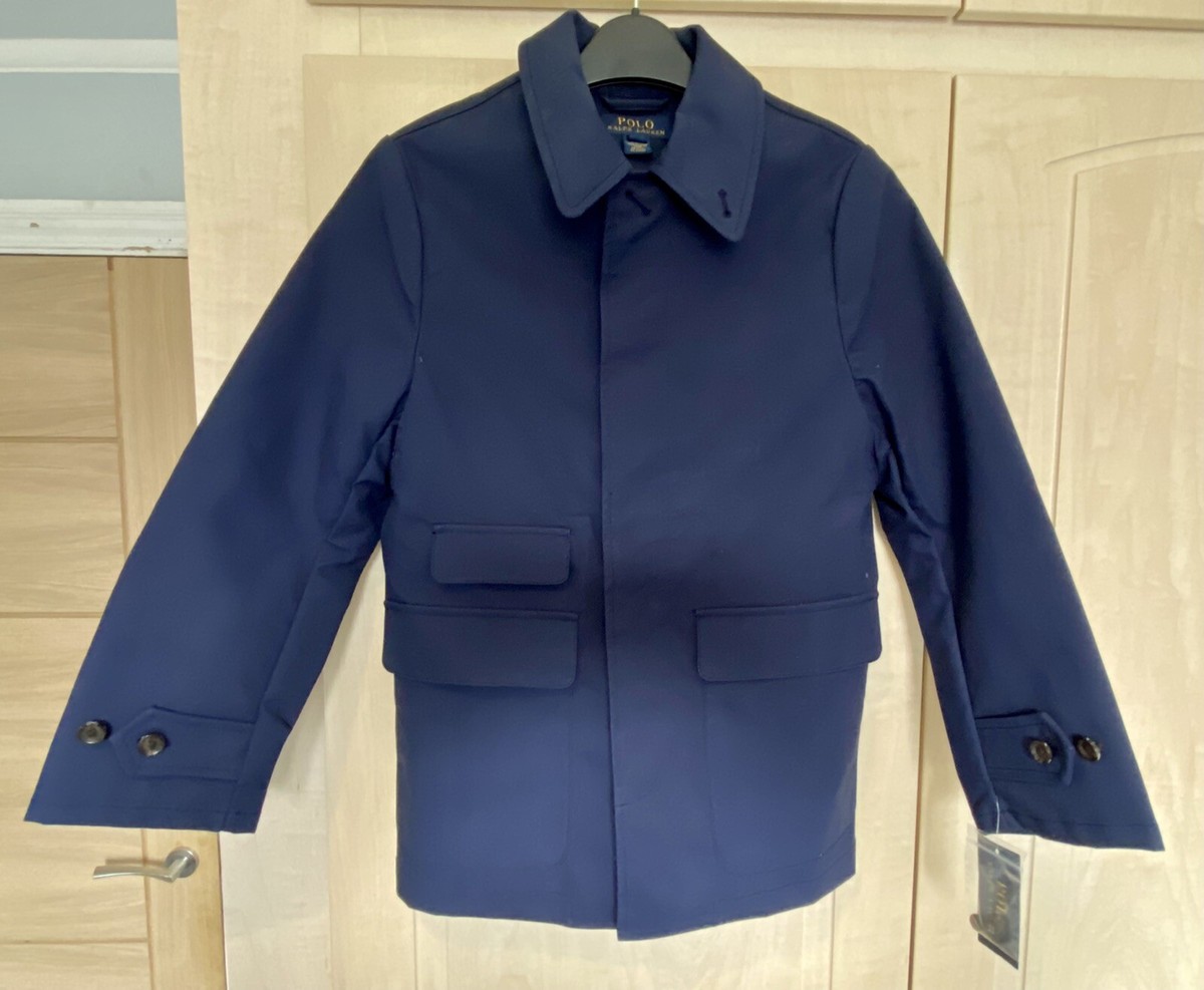 Stylish Ralph Lauren Waterproof Jacket Boys Size Navy UK
