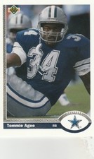 FREE SHIPPING-MINT-1991 Upper Deck #257 Tommie Agee DALLAS COWBOYS