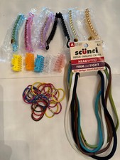 NEW- Lot of 39 Pieces-Hair Ponytail Bands-Hair Clips Scunci Headbands