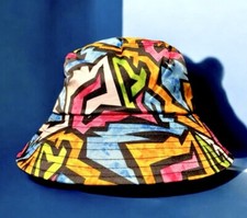 MULTICOLORED, GRAFFITI TYPE, COOL, BUCKET HAT 22  BRAND NEE WITHOUT TAGS 