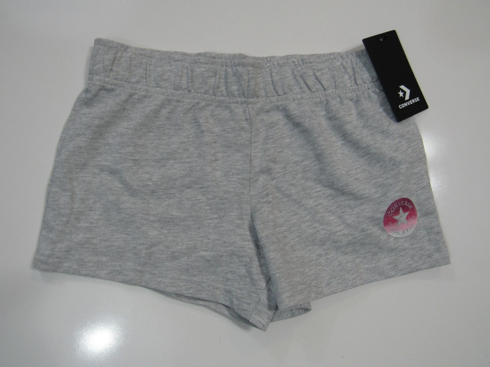 Pantaloncini Converse All Star Ragazze Giovanili Grigio Large 12 15 anni Nuovi con etichette