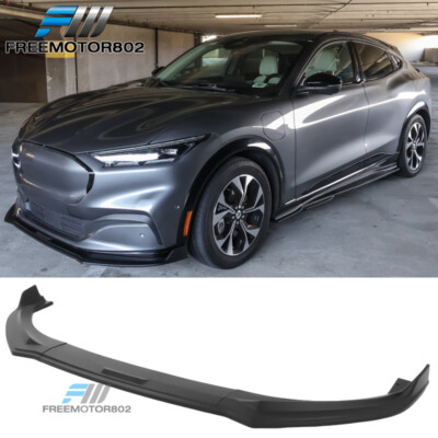 Fits 21-25 Ford Mustang Mach-E PP Matte Black Front Bumper Lip Splitter Spoiler