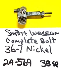 Smith & Wesson Frame Model 36 & 37 NICKEL COMPLETE BOLT 38 Special 24-569