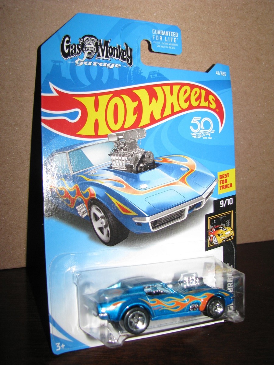 Hot Wheels 2018 #41 Nightburnerz #9 '68 CORVETTE GAS MONKEY GARAGE