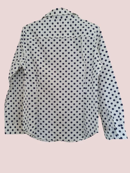 Camisa Charles Tyrwhitt Royal Spot estampa semi ajustada sem ferro Reino Unido 8 LN008 AA 08 - Imagem 2 de 3