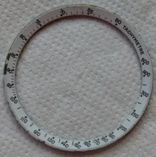 Inner bezel for chronograph mens wristwatch 34,5 mm. in external diameter 