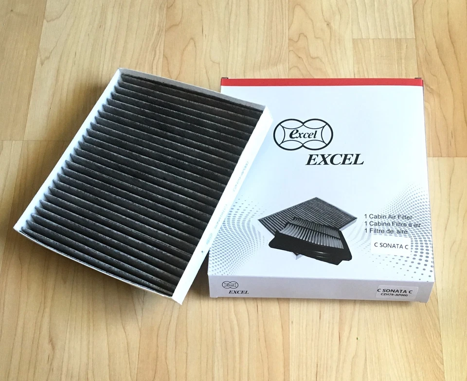 Filtro de aire de cabina de carbono para Hyundai Sonata 2015-2019 CZH79-AP000 vendedor de EE. UU. Foto 3 de 4