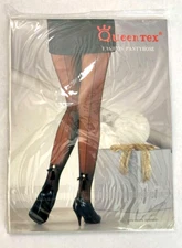 Queen tex White Bow Sexy Sheer Stockings Back Seam Pantyhose OS S M L #6326