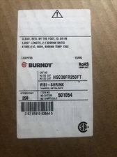 Burndy 250' Clear PVC Heat Shrink Tubing HSC38FR250FT  SHIPS FREE