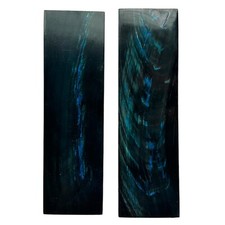 Blue Buffalo Horn 5" Knife Handle Making Scales Bladesmithing Crafting Blanks