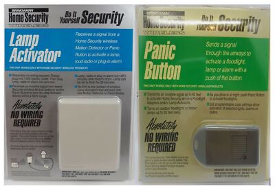 Brinkmann Home Security Wireless Motion Detector & Security Panic Button Set