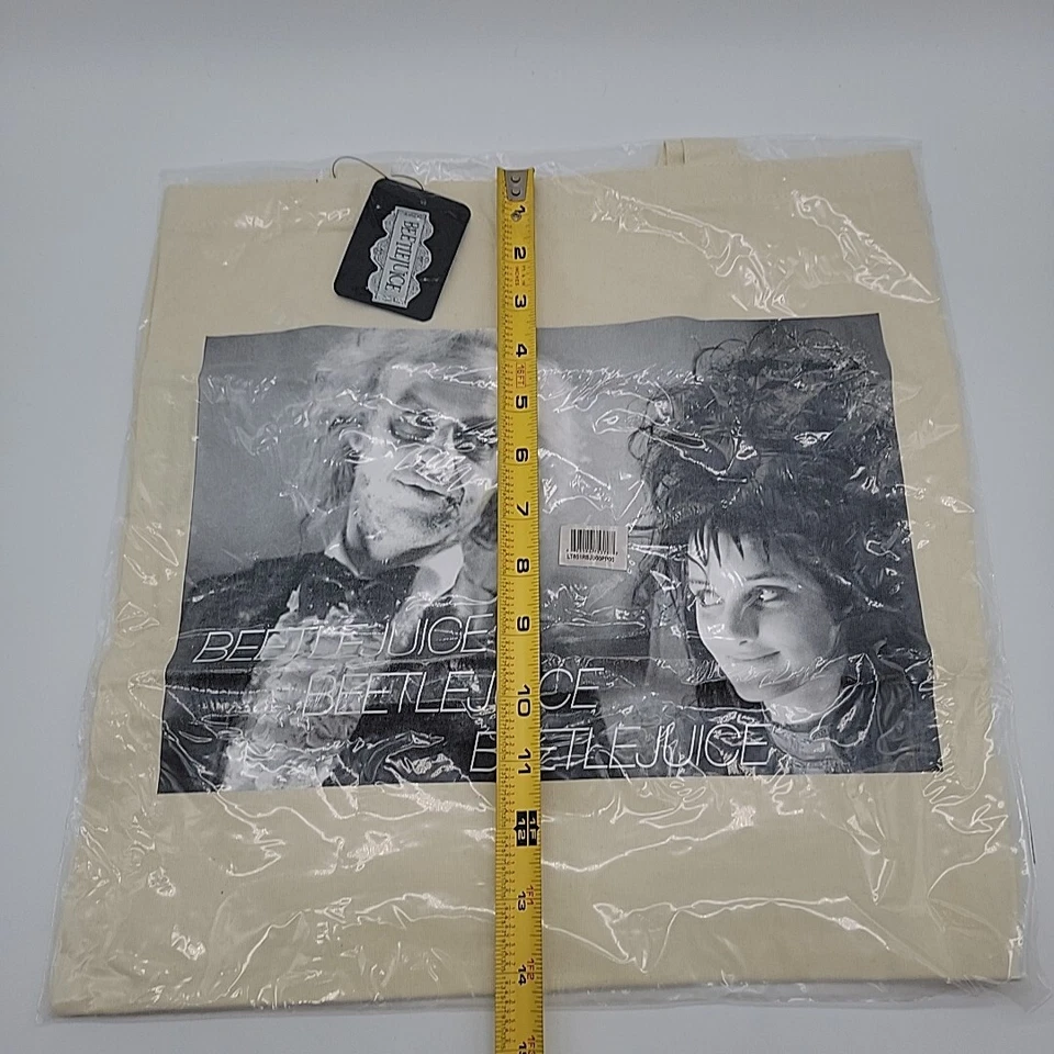 Bolso de Mano Beetlejuice Reutilizable Comestibles Truco o Trato Saco Libro Terror Lydia Foto 3 de 4