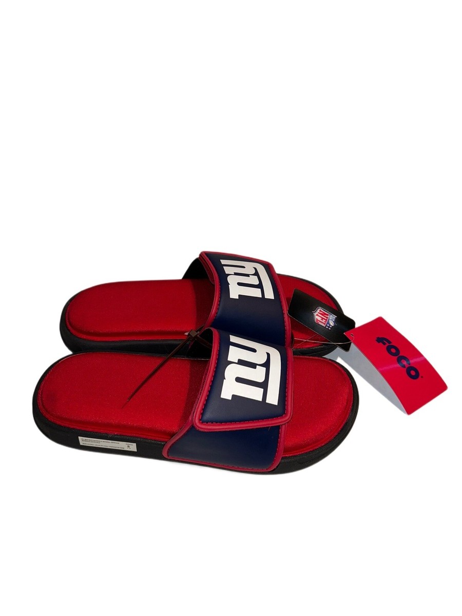 FOCO NFL New York Giants Memory Foam Slides Flip Flops Mens  display picture 3