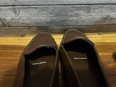 Hitchcock Shoes Mens 9-1/2 Loafers Brown Leather Casual Slip  display picture 3