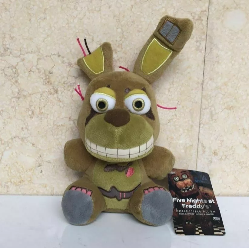  FNAF Plushies - All Characters(7) - Plush: Chica, Springtrap,  Bonnie, Marionette, Foxy Plush - Plush-FNAF Plush-Kid's Toy-Stuffed Animal  (Springtrap) : Toys & Games