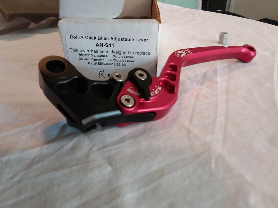 Nuevo CRG Roll-a-click Billet Palanca de embrague ajustable AN-641 Yamaha R6 FZ6 Foto 2 de 2