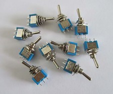 10x SPDT Guitar Mini Toggle Switch 3 Position ON/OFF/ON 3 PIN Car/Boat Switches