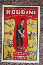 Harry Houdini magician poster #4 1905 Nothing on Earth Can Hold Houdini