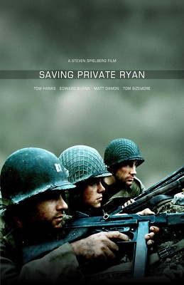 Saving Private Ryan poster (c) Steven Speilberg, Tom Hanks, Matt Damon